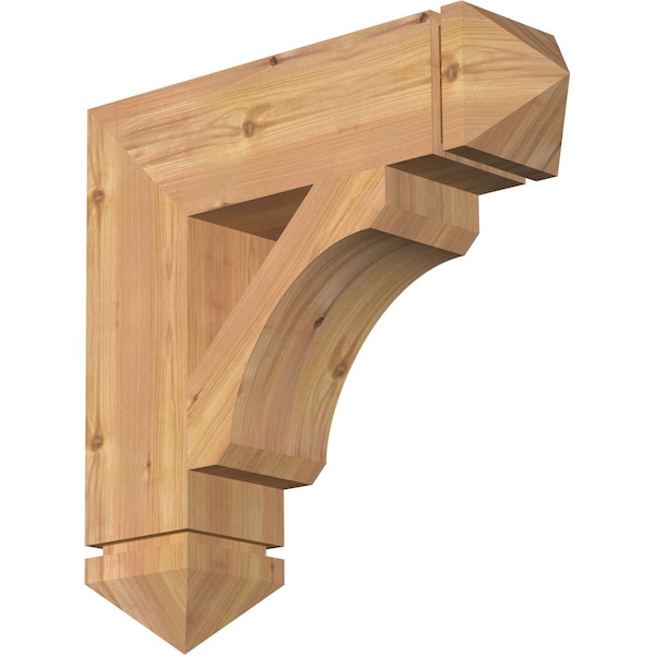 Ekena Millwork Legacy Arts & Crafts Smooth Bracket, Western Red Cedar, 5 1/2"W x 22"D x 22"H BKT06X22X22LEC03SWR - main